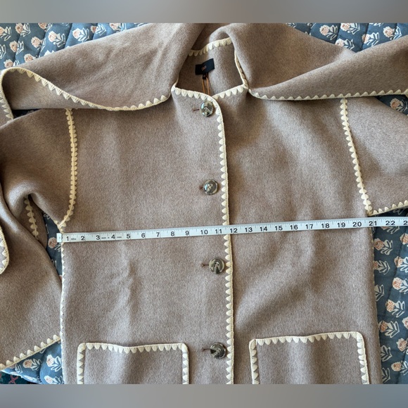 NWT Quince Double-Faced Merino Wool Scarf Coat - Heather Gray - Size XS - Picture 12 of 13